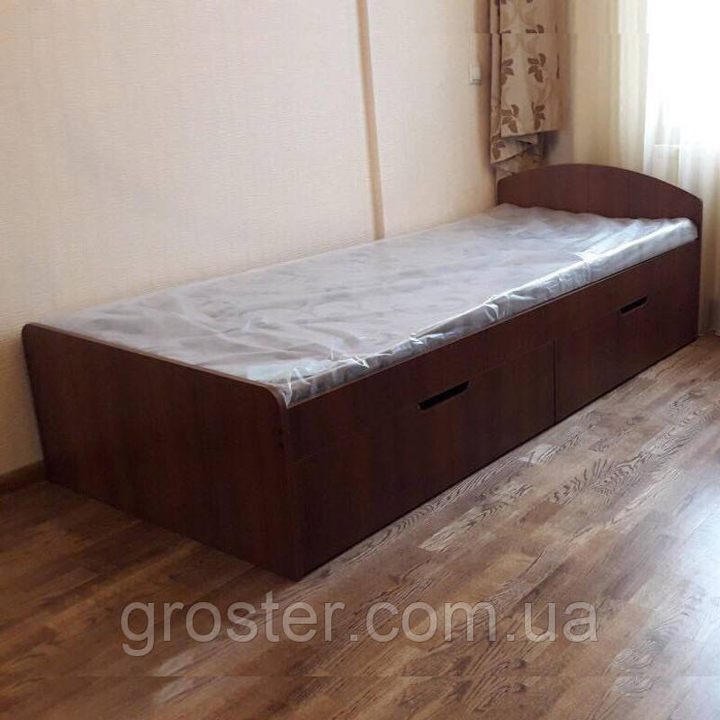 Ліжко односпальне 90х200 +2 ящика, фото 1