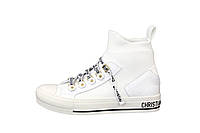 Кеды женские Walk'N' Dior Sneaker White диор кроссовки белые повседневные высокие 39
