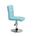 Стілець Augusto CH - Base блакитний оксамит B-1019 хромованою опорі - млинці з регулюванням висоти, фото 3