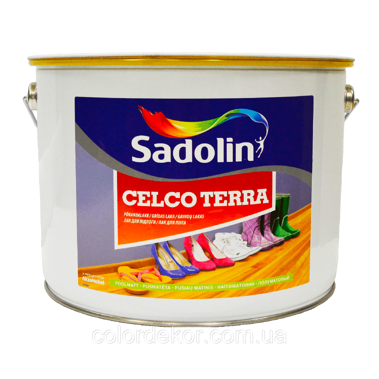 Лак для паркету Sadolin CELCO TERRA (напівматовий) 10 л