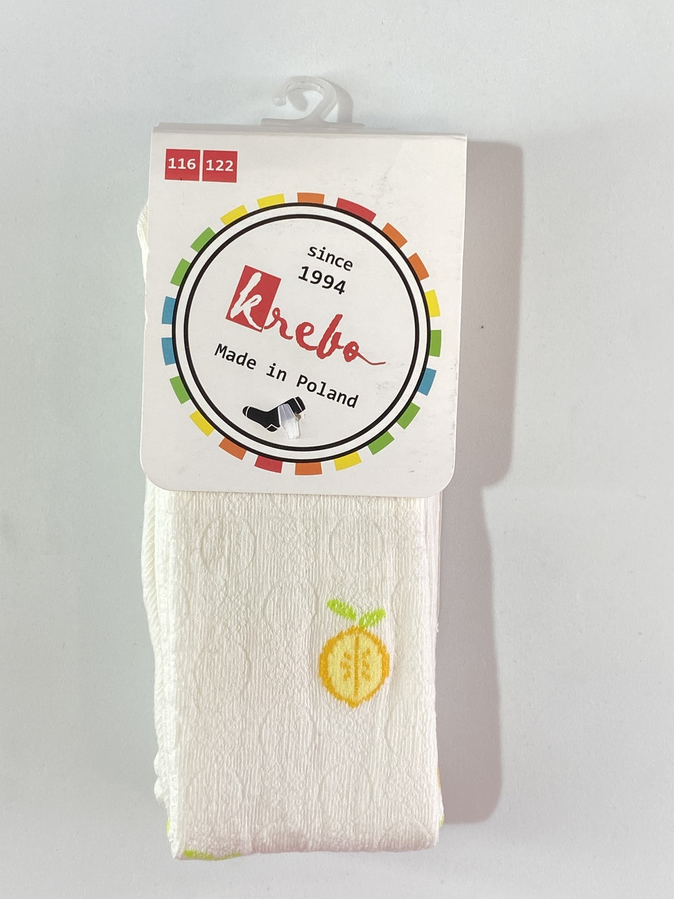 Колготки дитячі ажурні для дівчинки Krebo 2007-52 116-122 см Молочний