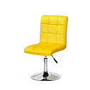 Стілець Augusto CH - Base оксамит жовтий B-1027 хромованою опорі - млинці з регулюванням висоти, фото 4