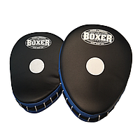 Лапы боксерские BOXER гнутые кожвинил синие