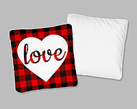 Декоративная подушка для сублимации с принтом "День Св. Валентина" 35х35см SV22_08