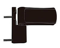 Петля для металлопластиковых дверей Aksis 3D 120 кг коричневая аналог Elefant ZM007 цинк