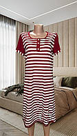 Хлопковая ночная рубашка-платье. Одежда для сна и отдыха. Размер 52-54