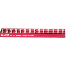 Планка кріплення головок (магнітна) TOPTUL 1/4"*240*14шт PBKB2R2414 Orig PBKB2R2414