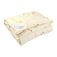Теплое детское силиконовое одеяло 140х105 бежевое стеганое бязь (320.02СЛУ)