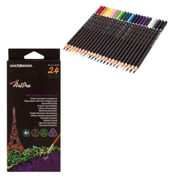 Акварельні олівці професійні Cool for School Art Pro 24 кольору