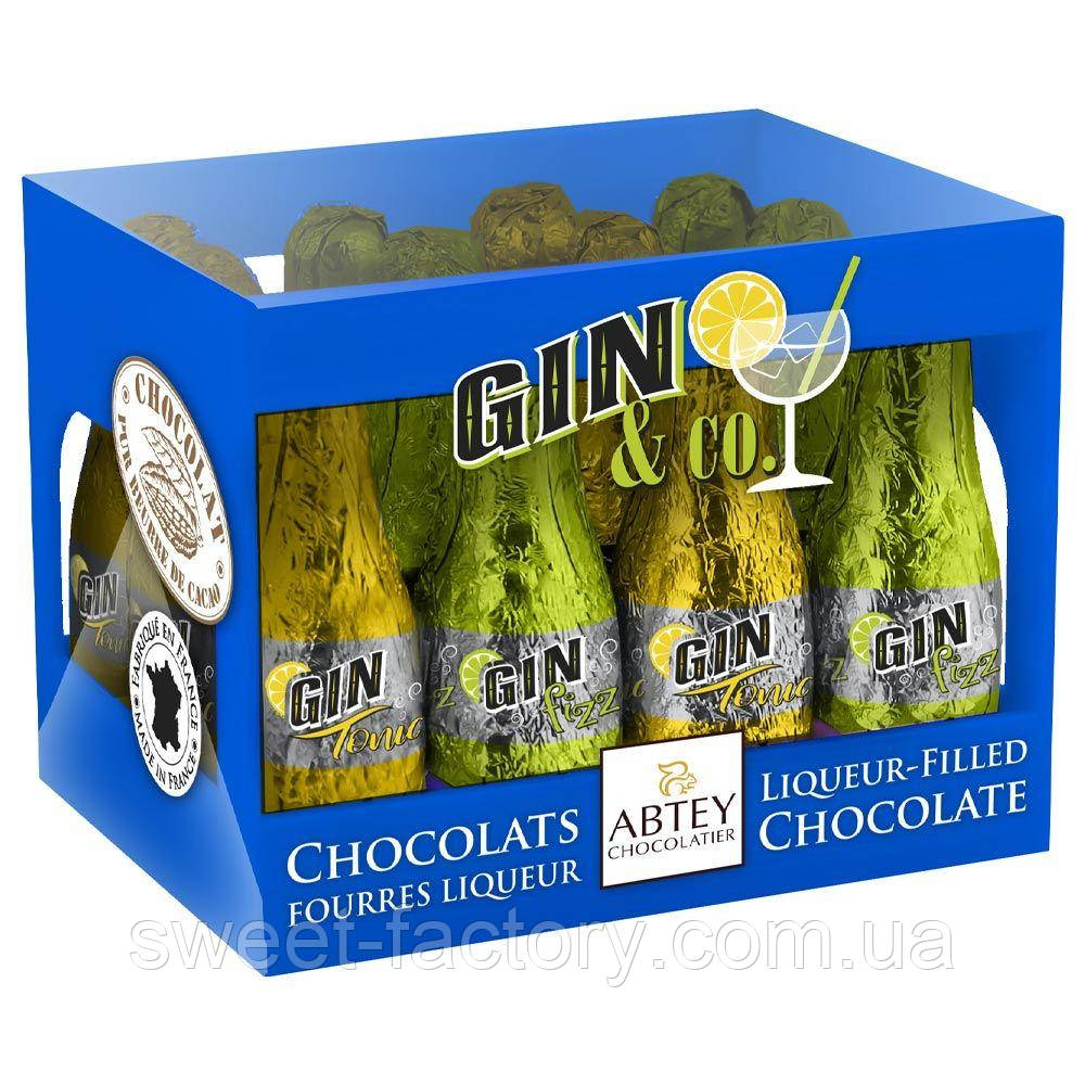 Шоколадні пляшечки Abtey Chocolatier Gin 12s 108g УЦЕНКА