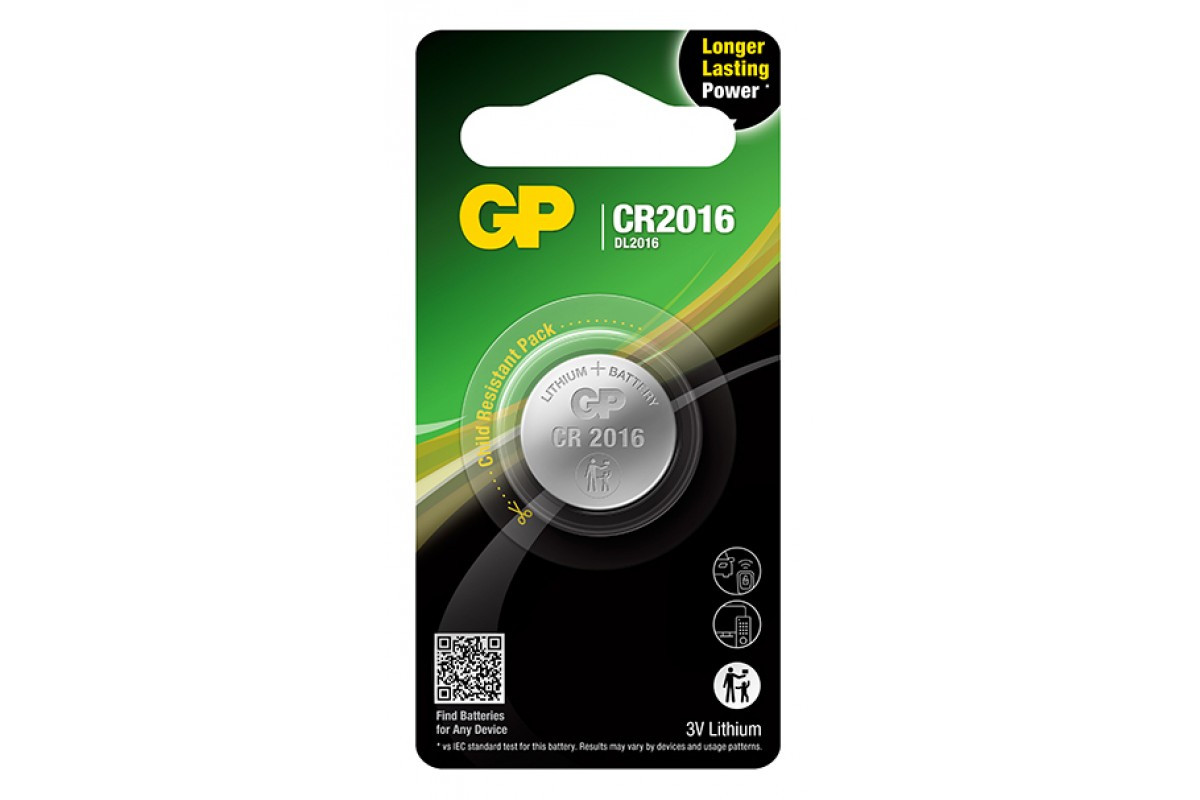 Батарейка GP дискова Lithium Button Cell 3.0 V CR2016-8U5