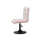 Стілець Augusto BK-Base Оксамит рожевий В-1021 на чорній круглої базі з регулюванням висоти, фото 4