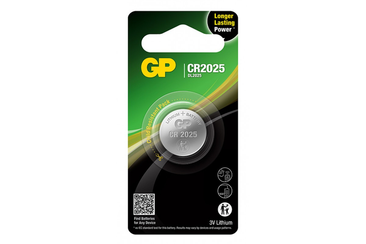 Батарейка GP дискова Lithium Button Cell 3.0 V CR2025-8U5 літієва