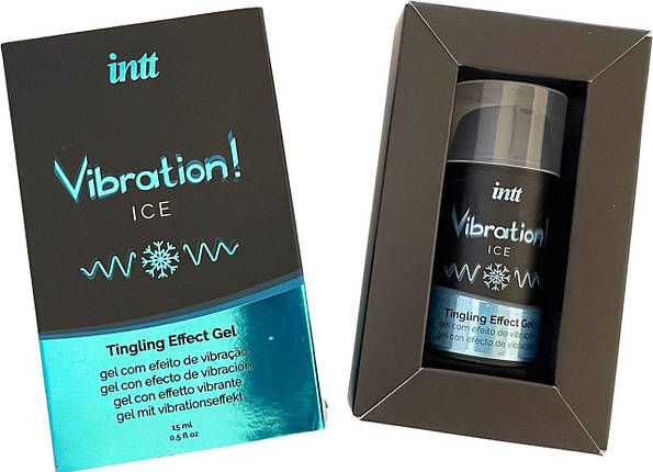 Рідкий вібратор Intt Vibration Ice (15 мл), густий гель, діє до 30 хвилин Intimochka, фото 1