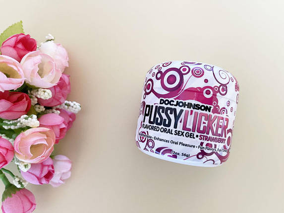 Смачний гель для кунілінгусу Doc Johnson Pussy Licker Strawberry (56 грам) оральна вагінальна Intimochka, фото 3