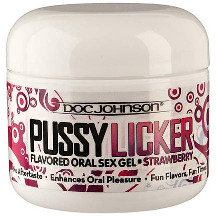 Смачний гель для кунілінгусу Doc Johnson Pussy Licker Strawberry (56 грам) оральна вагінальна Intimochka, фото 4