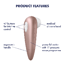Вакуумний стимулятор клітора Satisfyer Number One Вакуумно-хвильовий Масажер Intimochka, фото 3