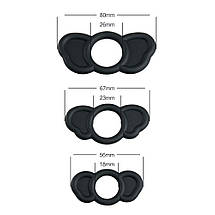 Ерекційне кільце 3 штуки Elephant Rings Black ерекійні кільця Intimochka, фото 3