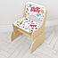 Дитяча парта зі стільчиком венге світлий Bambi W 2071-104-4(EN) англійський алфавіт Party, фото 3