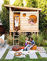 Игровой домик детский деревянный для улицы 1400х1600х1800 высота.