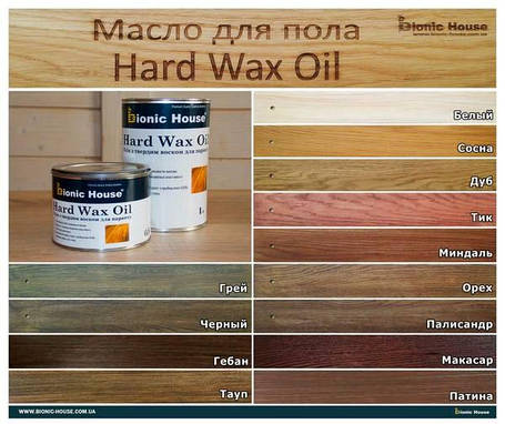Олія для підлоги Bionic House Hard Wax Oil всі кольори 0.5л, фото 3