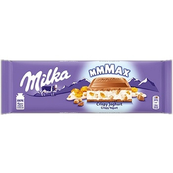 Шоколад молочний йогуртовою начинкою і пластівцями Milka Crispy Joghurt, 300 г, Швейцарія