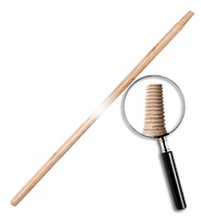 Дерев'яний держак, лакований IT (матрична різьба). Довжина: 120 см Діаметр: 25 мм, TVI24120