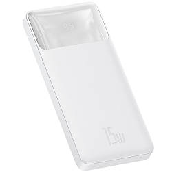 Універсальна мобільна батарея Baseus PPDML-I Bipow 10000mAh 15W, White