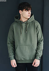 Чоловіча толстовка худі з капюшоном Staff khaki basic oversize хакі HH0540