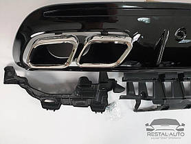 Дифузор з насадками Mercedes C-Class W205 2018-2020год (C63 AMG)