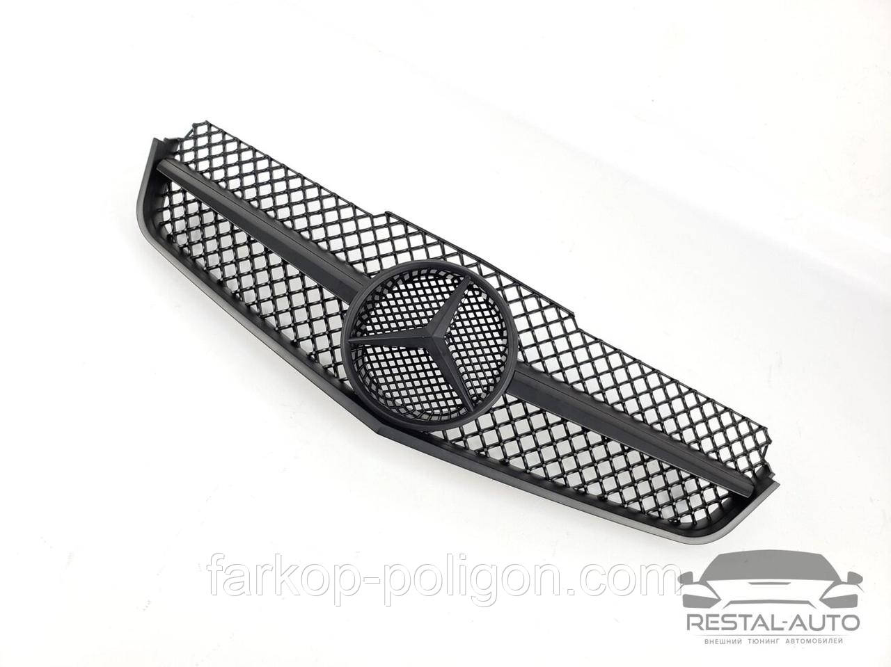 Тюнінг Решітка радіатора Mercedes E-class Coupe C207 2009-2013год (AMG SL Matte Black)