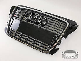 Тюнінг Решітка радіатора Audi A3 2008-2012 рік Чорна з хромом (в стилі S-Line)