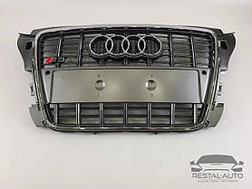 Тюнінг Решітка радіатора Audi A3 2008-2012 рік Сіра з хромом (в стилі S-Line)