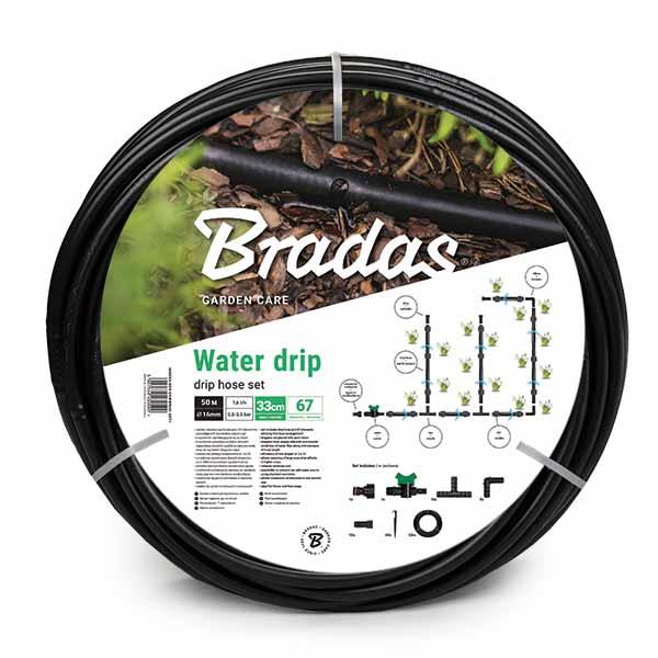 Комплект із крапельною трубкою 50 м WATER DRIP, Bradas