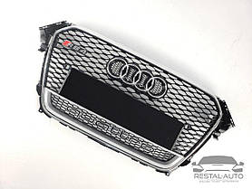 Тюнінг Решітка радіатора Audi A4 2011-2015год Чорна з хромом QUATTRO (в стилі RS)