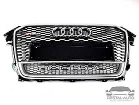 Тюнінг Решітка радіатора Audi A4 2011-2015год Чорна з сірим QUATTRO (в стилі RS)