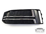 Тюнінг Решітки переднього бампера Audi A4 2015-2019год Чорні з хромом (S-Line), фото 2