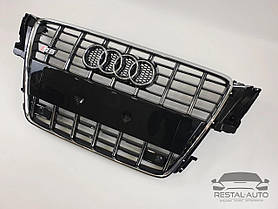 Тюнінг Решітка радіатора Audi A5 2007-2011 рік Чорна з хромом (в стилі S-Line)