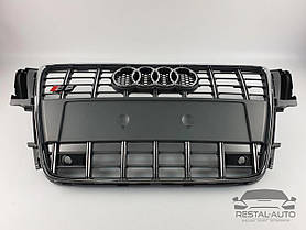 Тюнінг Решітка радіатора Audi A5 2007-2011 рік Сіра з хромом (в стилі S-Line)
