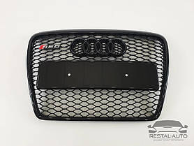 Тюнінг Решітка радіатора Audi A6 2004-2011рік Чорна (в стилі RS)