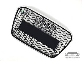 Тюнінг Решітка радіатора Audi A6 2011-2014год Чорна з сірою рамкою (в стилі RS)