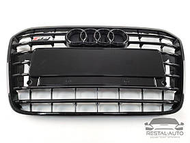 Тюнінг Решітка радіатора Audi A6 2011-2014год Чорна (в стилі S-Line)