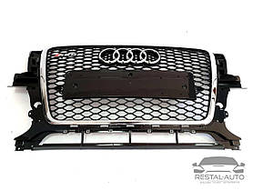 Решітка радіатора в стилі RS на Audi Q5 8R 2008-2012 рік Чорна з хромом