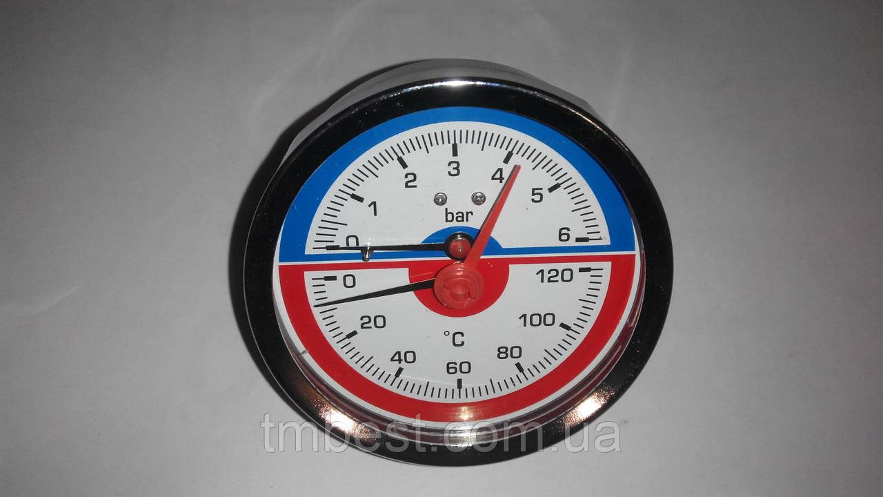 Термоманометр горизонтальний 1/4