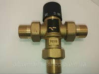 Смешивающий термостатический клапан 3/4" 35-60С GROSS (вывод по центру)