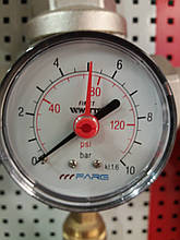 Манометр Farg 10 Bar горизонтальний (Італія)