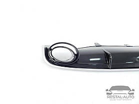 Дифузор з насадками в стилі RS на Audi A7 4G8 2010-2014 рік Чорний ( Звичайний бампер )