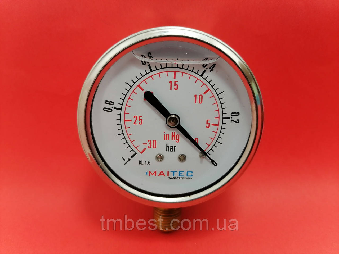 Вакуумметр Maitec c гліцерином 1/4" 63мм