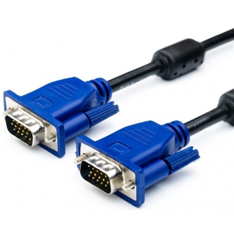 Кабель Atcom (9151) VGA-VGA HD15M/HD15M з 2-ма фер. кільцями, 10м