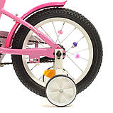Велосипед дитячий двоколісний Profi Y14241-1 14" зріст 95-115 см вік 3 до 6 років рожевий, фото 6